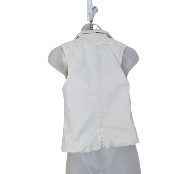 MARRAKECH ANTHRO Womens‎ Vest XXSP Cream Denim Safari Fleece Lined Gorp Granola - Picture 12 of 13